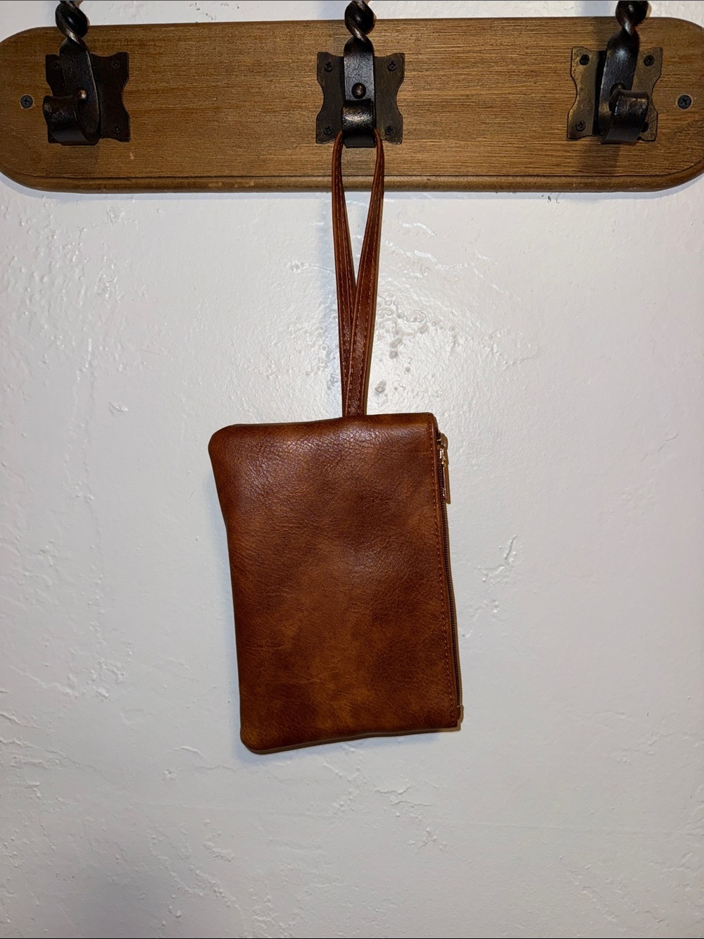Brown Wrist Pouch - wristlet